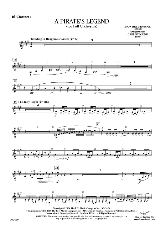 A Pirate's Legend - Bb Clarinet 1