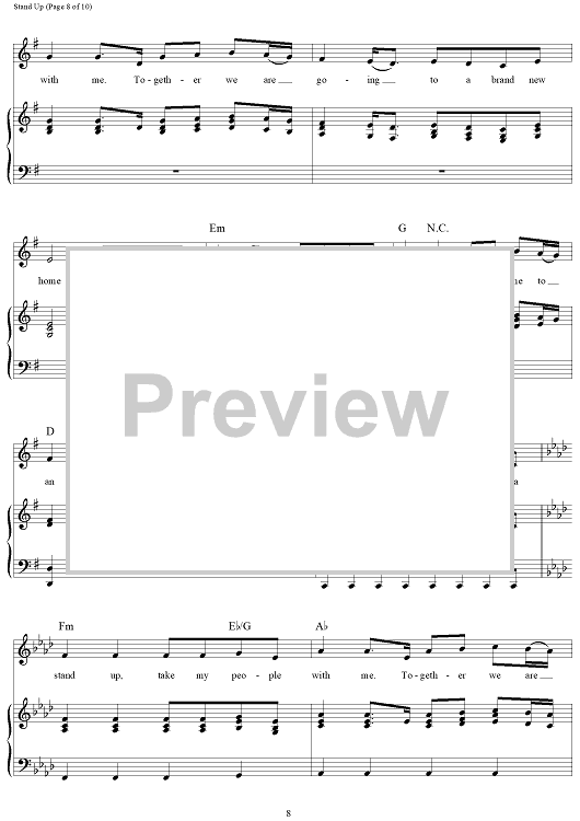 Stand Up from Harriet" Sheet Music by Cynthia Erivo for Piano/Vocal
