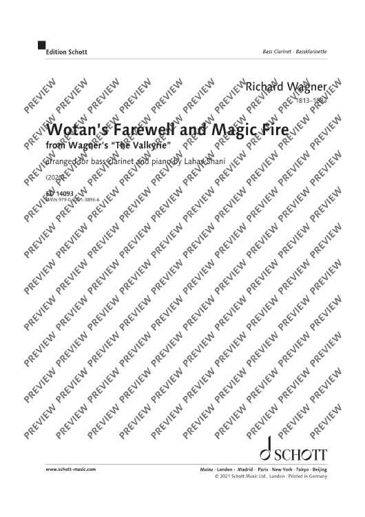 Wotan's Farewell and Magic Fire - Score and Parts