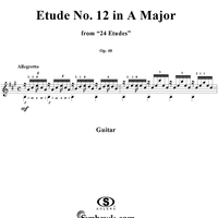 Etude No. 12 in A major - From "24 Etudes"  Op. 48