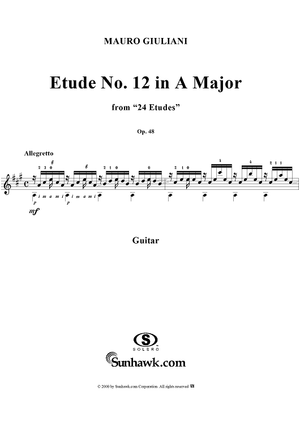 Etude No. 12 in A major - From "24 Etudes"  Op. 48