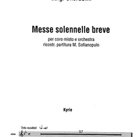 Messe solennele breve - Oboes 1 & 2