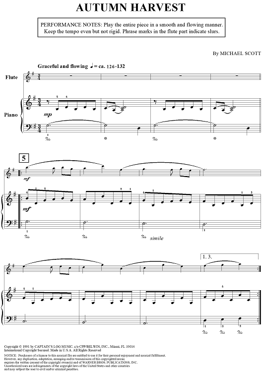 Autumn Harvest - Piano