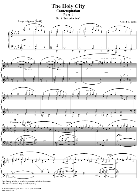 The Holy City: Part I. "Contemplation", No. 1, Introduction