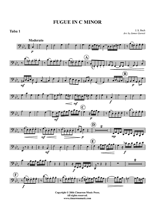Fugue in C Minor - Tuba 1
