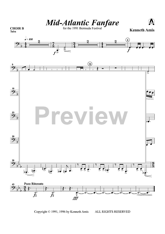 Mid-Atlantic Fanfare - Choir B-Tuba