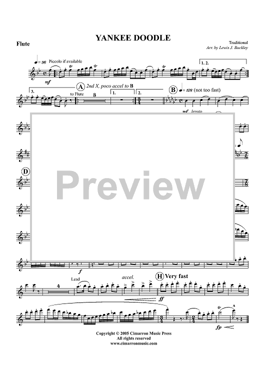 Yankee Doodle - Flute