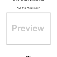 Winterreise (Song Cycle), Op.89, No. 05 - Der Lindenbaum, D911 - No. 5 from "Winterreise"  Op.89