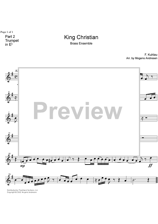 King Christian - Trumpet in E-flat