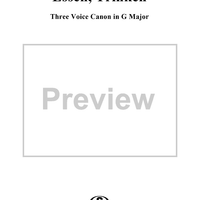 Essen, Trinken, three voice canon in G Major, K382e (K234)