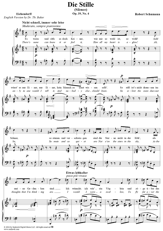 Die Stille, Op. 39, No. 4