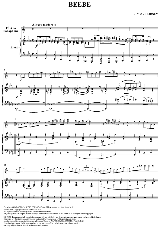 Beebe - Piano Score
