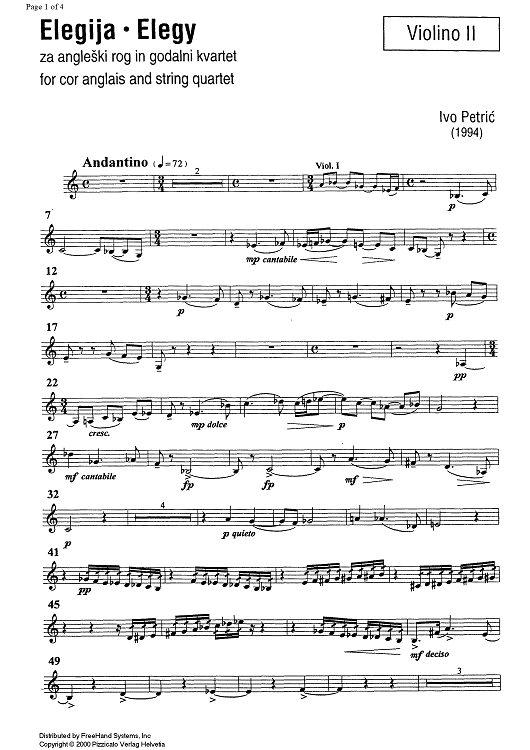 Elegy - Violin 2