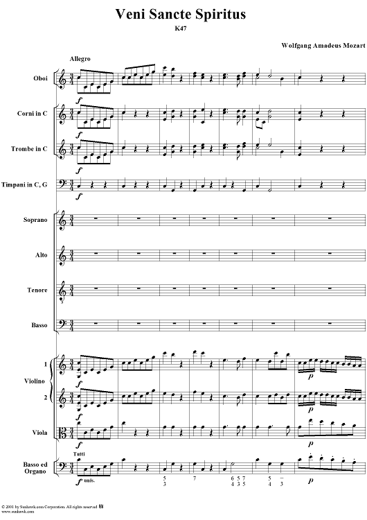 Veni Sancte Spiritus, K47