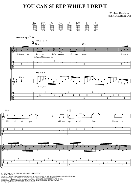 You Can Sleep While I Drive