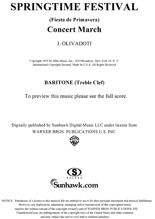 Springtime Festival - Baritone TC