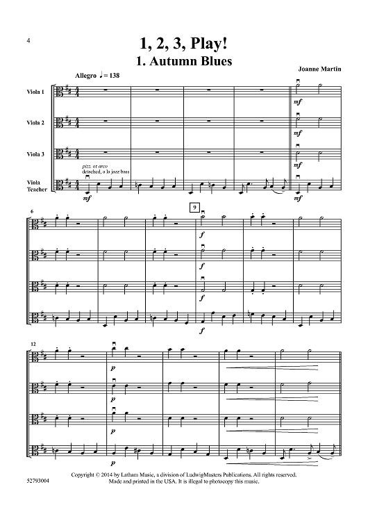 1, 2, 3, Play! (Teacher Score) - Viola