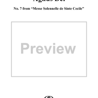 Agnus Dei, No. 7 from "Messe Solennelle de Sainte Cécile"