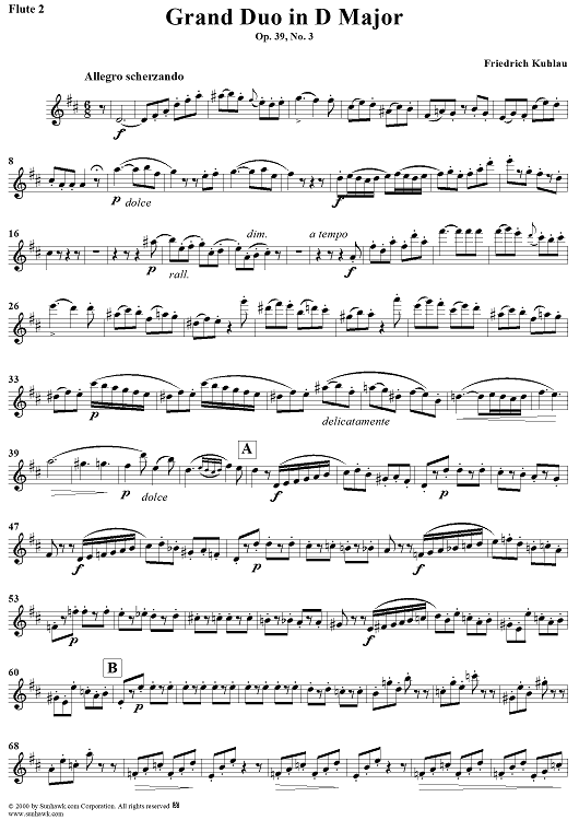 Grand Duo in D Major , Op. 39, No. 3 - Flute 2