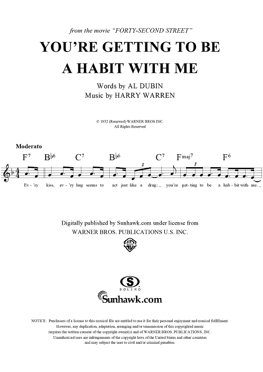 You're Getting To Be A Habit With Me