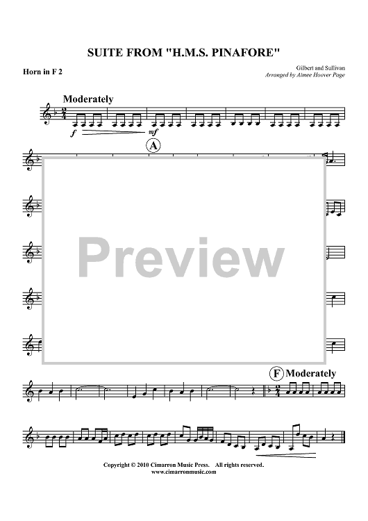 Suite from "H.M.S. Pinafore" - Horn in F 2