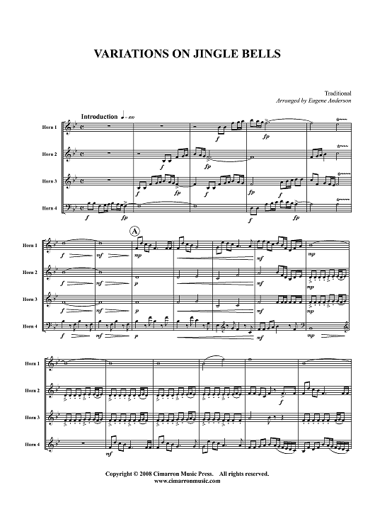 Holiday Treats, Volume 4 - Score