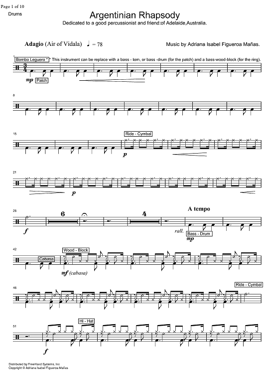 Argentinian Rhapsody - Drums