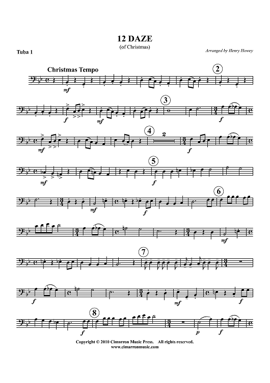 12 Daze (of Christmas) - Tuba 1