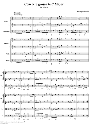Concerto grosso in C major Op. 6, No. 10 - Full Score