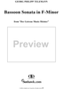 Bassoon Sonata in F Minor, from "Der Getreue Music-Meister"