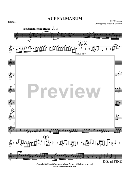 Auf Palmarum - Oboe 1