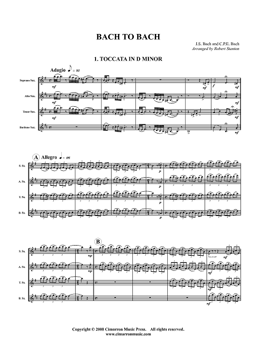 Bach to Bach - Score