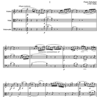 String Trio Bb Major D581B - Score