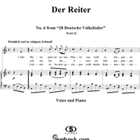 Der Reiter - No. 6 from "28 Deutsche Volkslieder" WoO 32