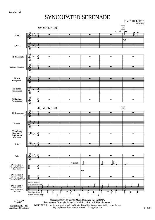 Syncopated Serenade - Score