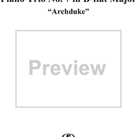 Piano Trio No. 7 in B-flat Major, "Archduke" - Violin