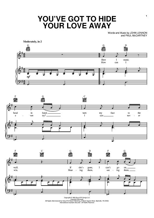 You've Got To Hide Your Love Away