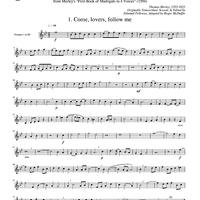 Two Madrigals, Vol. 8 - from Morley's "First Book of Madrigals to 4 Voices" (1594) - Trumpet 1 in Bb