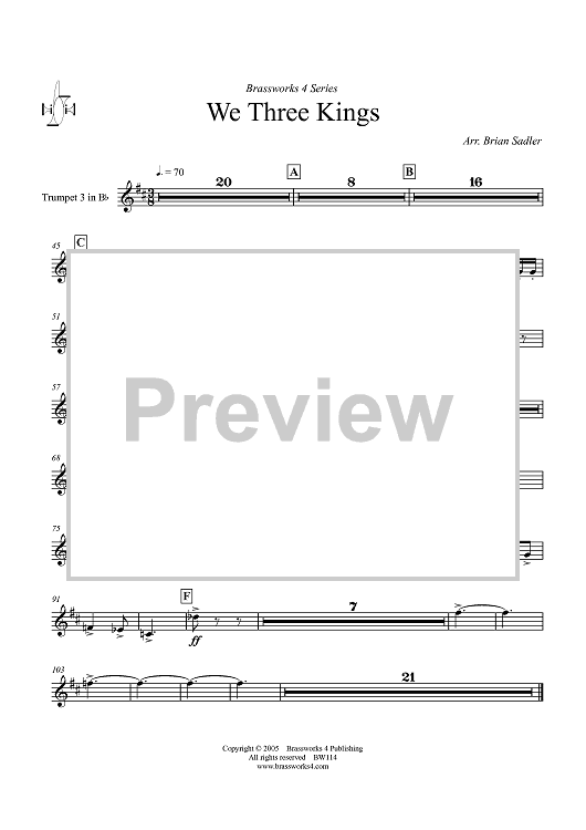 We Three Kings - Trumpet 3 in Bb