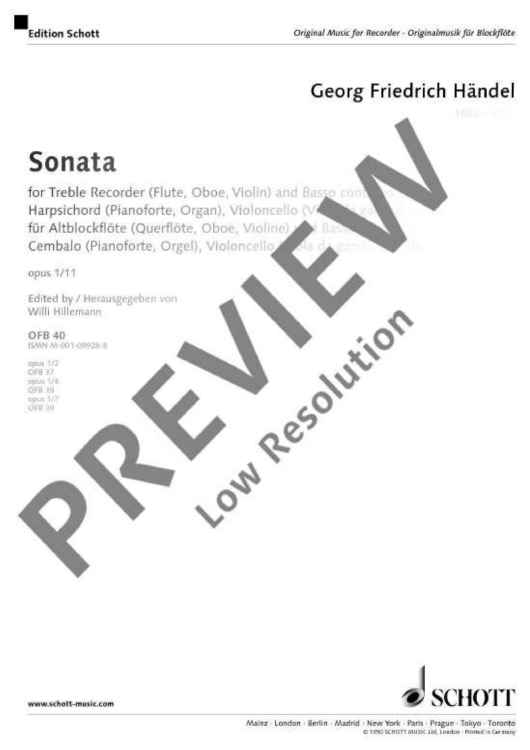 Sonata No.11 in F major, from Four Sonatas
