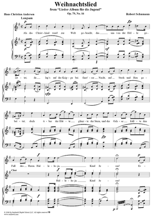 Weihnachtslied, No. 16, Op. 79