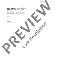 Kammerkonzert - Score and Parts