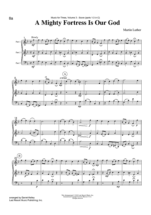 A Mighty Fortress Is Our God - Score