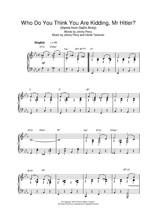 Who Do You Think You Are Kidding Mr. Hitler?