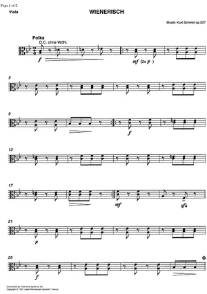 Wienerisch Op.207 - Viola