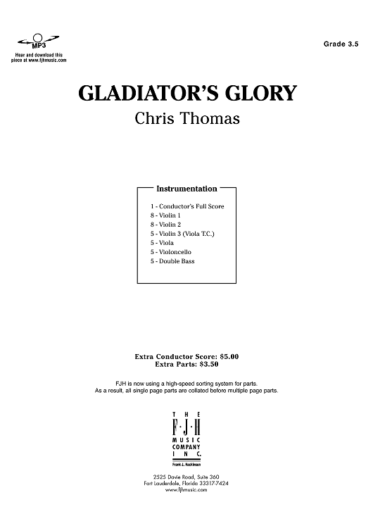 Gladiator's Glory - Score