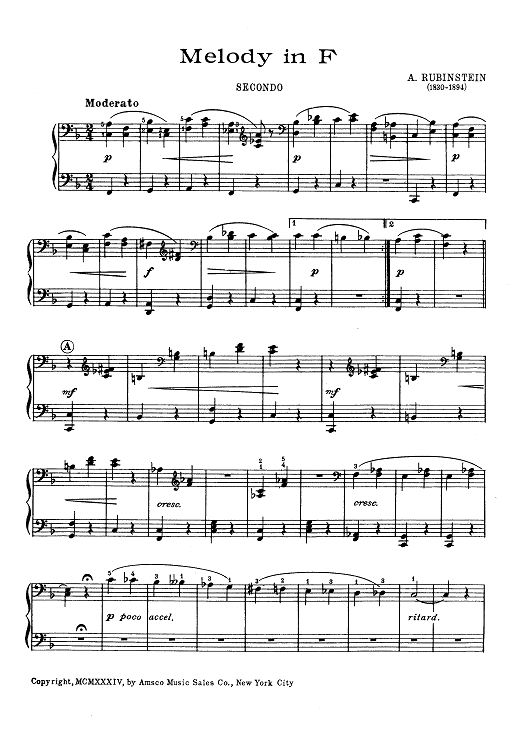 Free Anton Rubinstein sheet music  Download PDF or print on