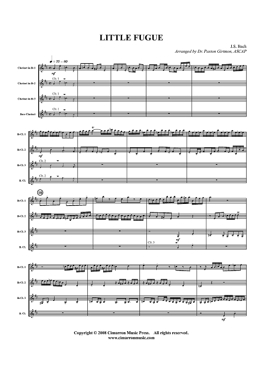 Little Fugue - Score