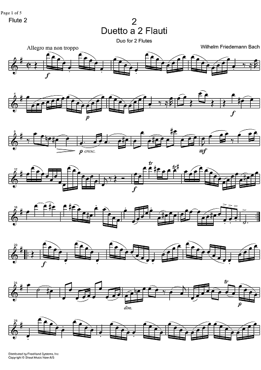 Duetto No. 2 - Flute 2