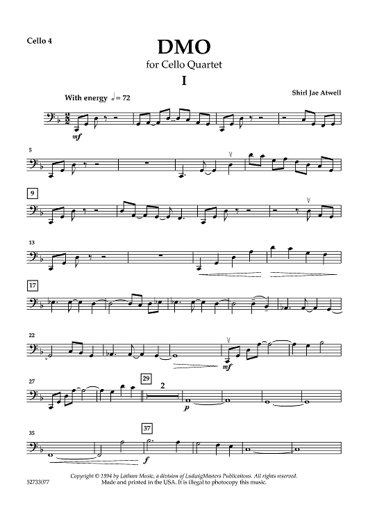 DMO: A Jazz Cello Quartet - Cello 4